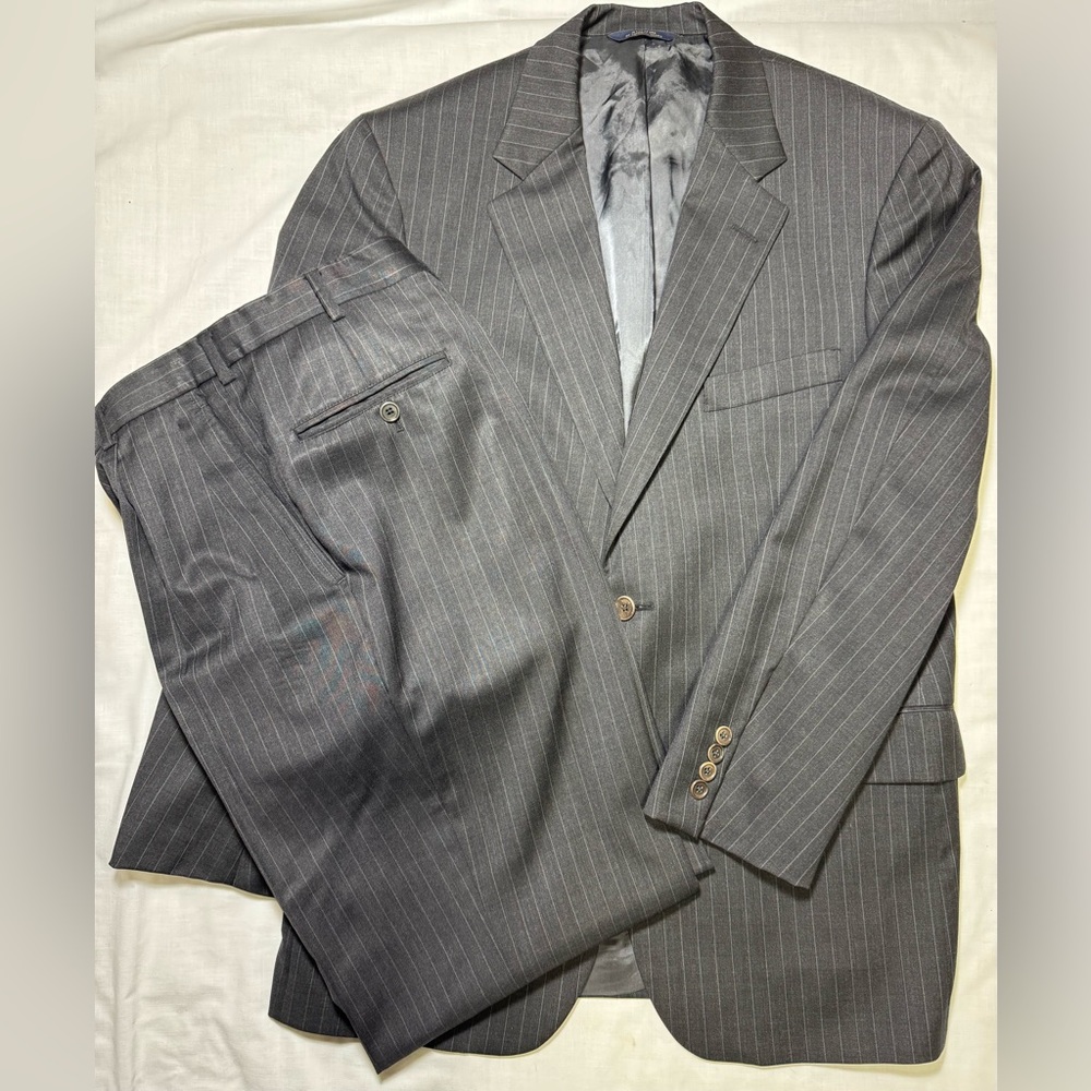 Brooks Brothers Charcoal Pinstripe Suit - Read all!